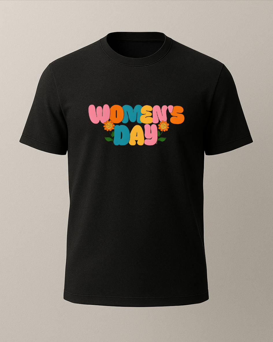 Woman's Day Baskılı T-Shirt