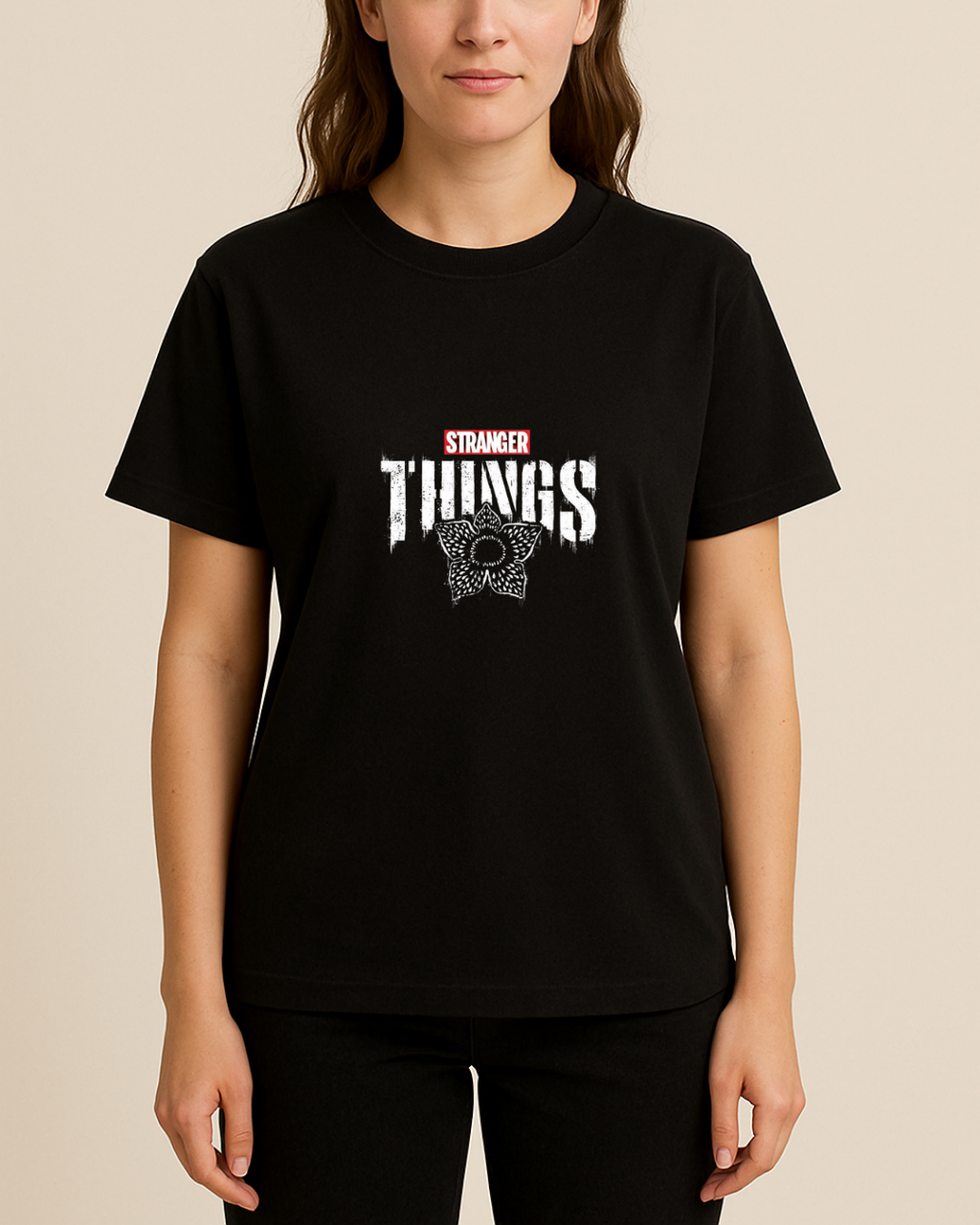 Stranger Things Baskılı Tişört