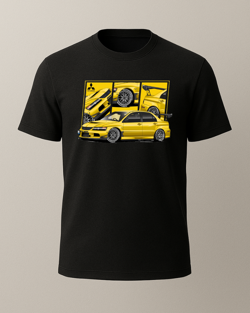 Sarı Evo Baskılı Tişört