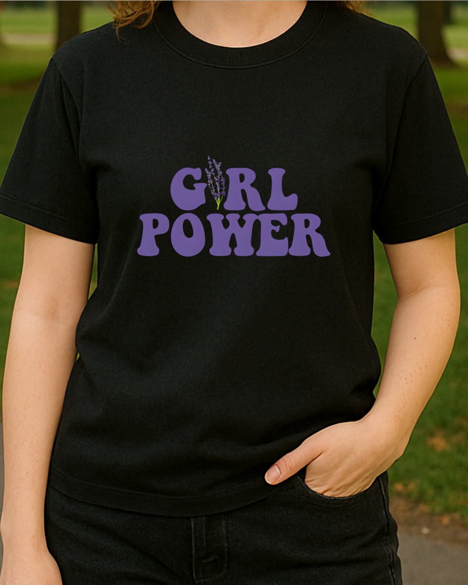 Girl Power Baskılı T-Shirt