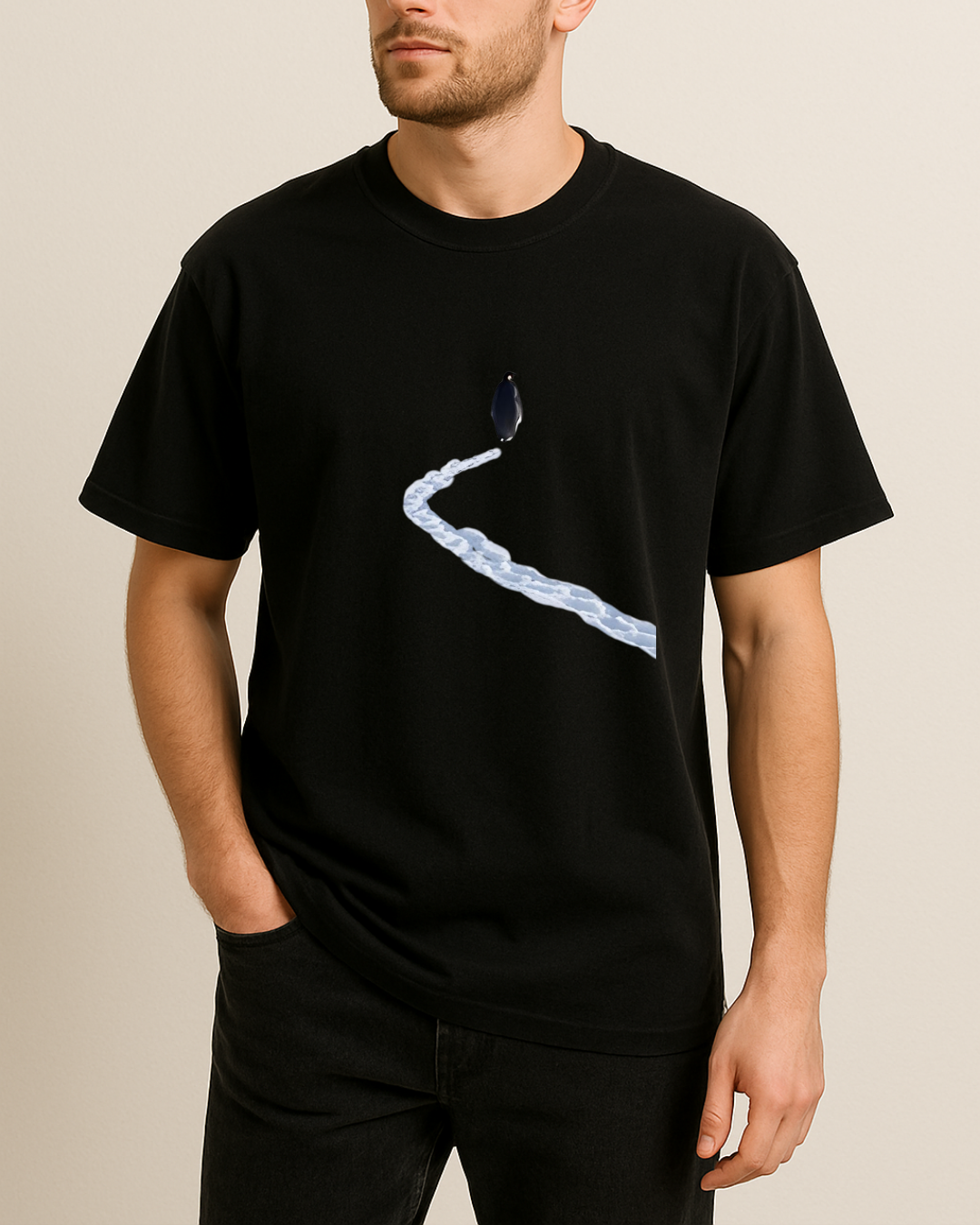 Nihilist Penguen Baskılı Tişört