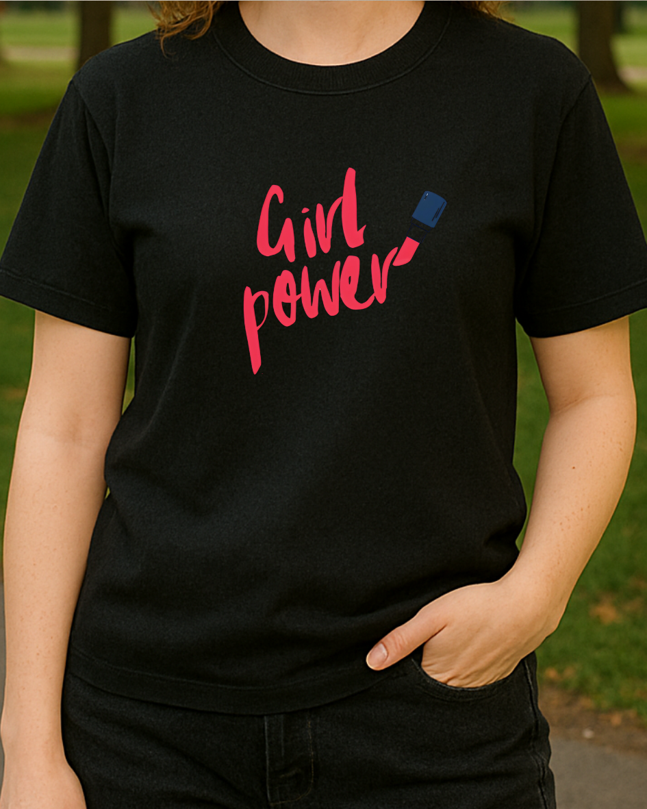 Girl Power Baskılı T-Shirt