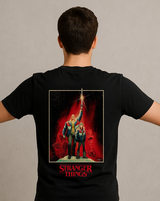Stranger Things Baskılı Tişört