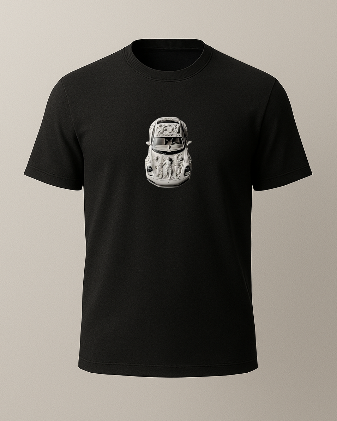 Etnik Porsh Baskılı T-Shirt