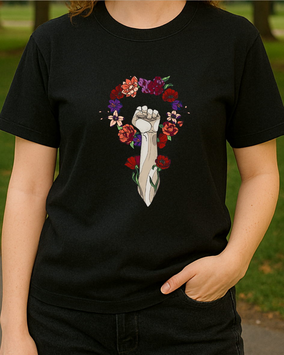 Kadın Gücü Baskılı T-Shirt