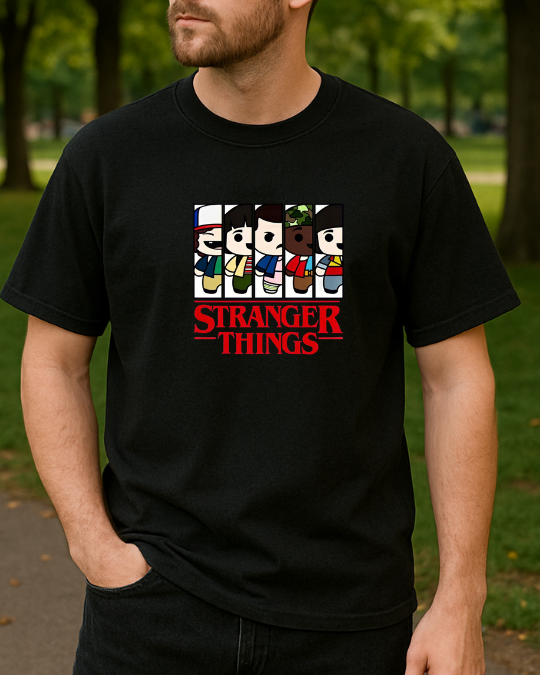 Stranger Things Baskılı Tişört