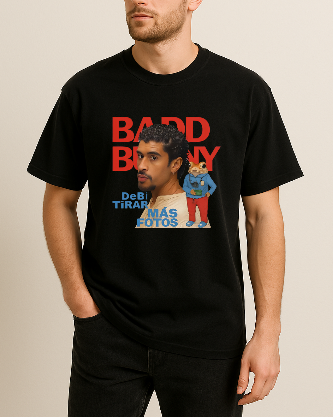 Bad Bunny Baskılı T-Shirt
