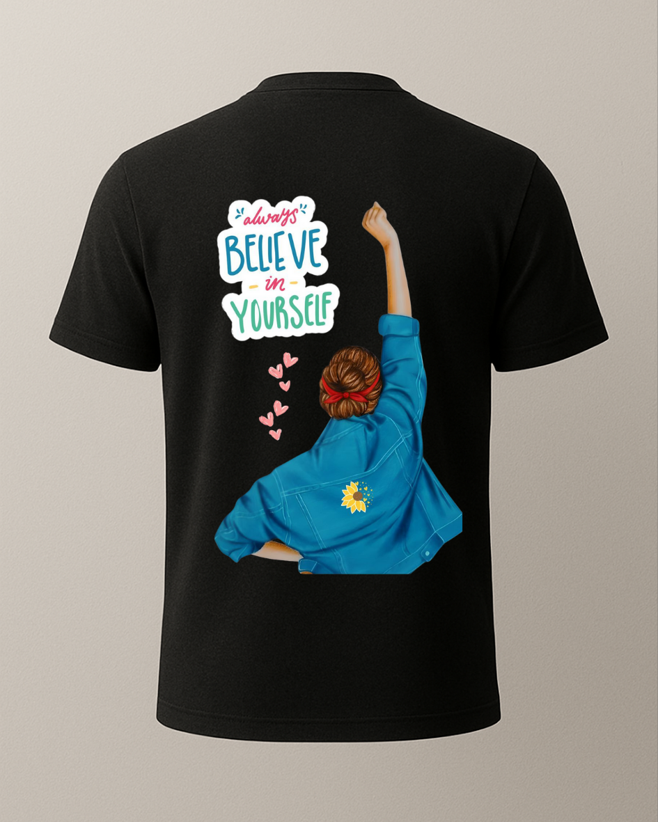 Believe in Yourself Baskılı T-Shirt