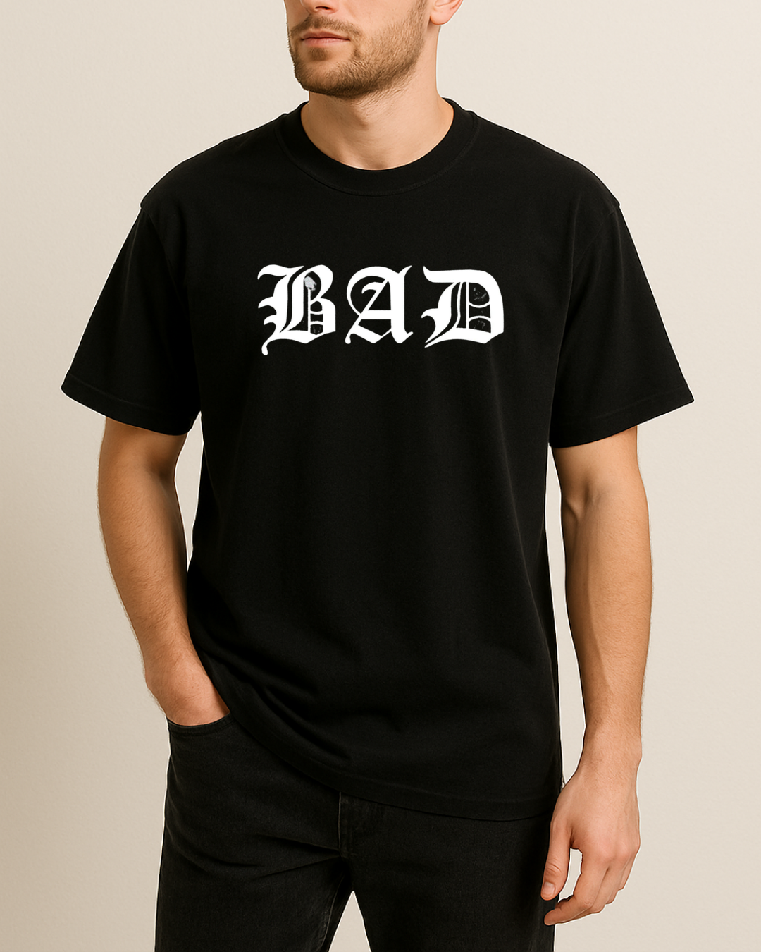 Bad Bunny BAD Baskılı T-Shirt
