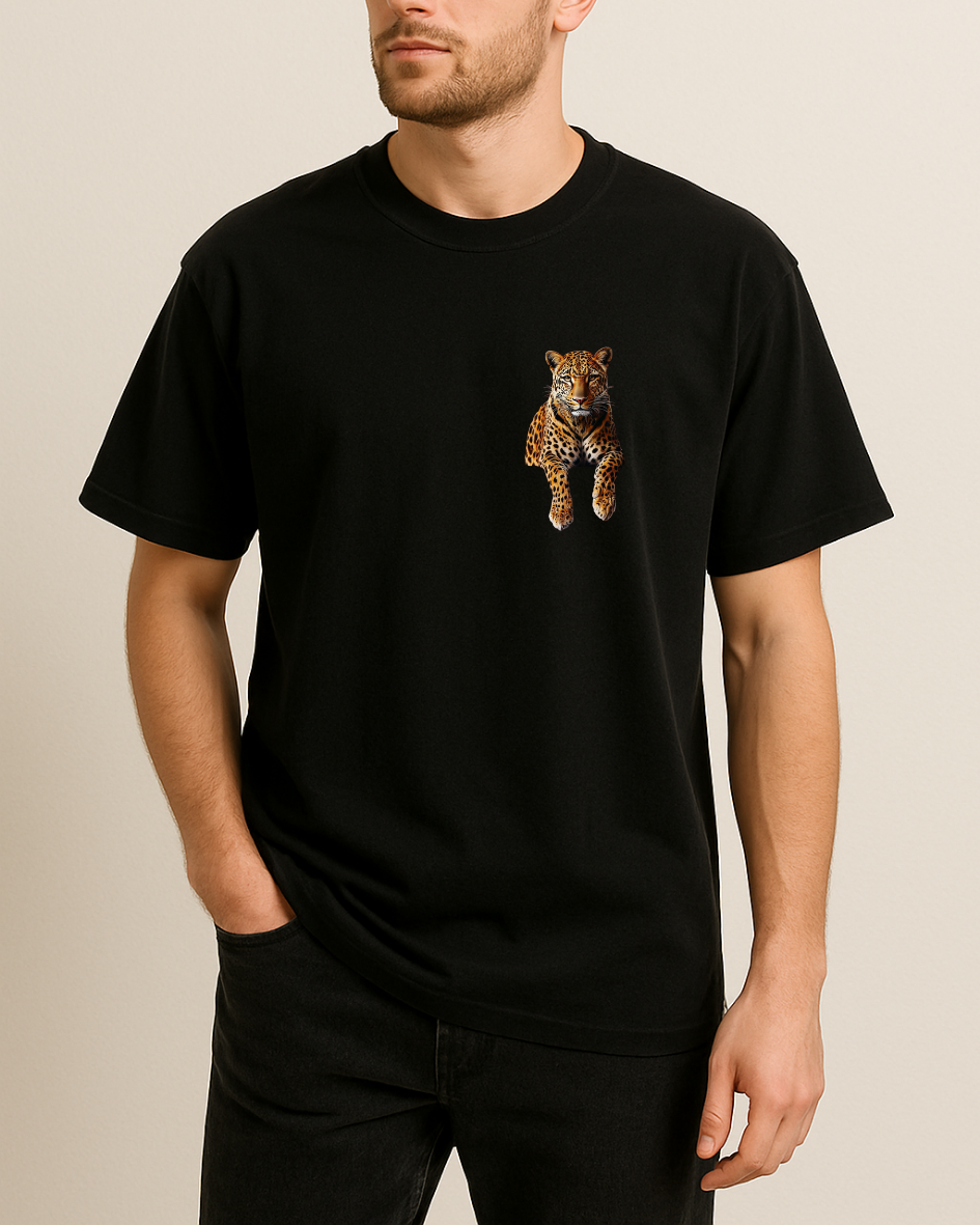 Etnik Kaplan Baskılı Tişört