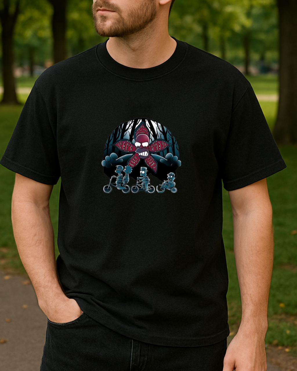 Stranger Things Baskılı Tişört