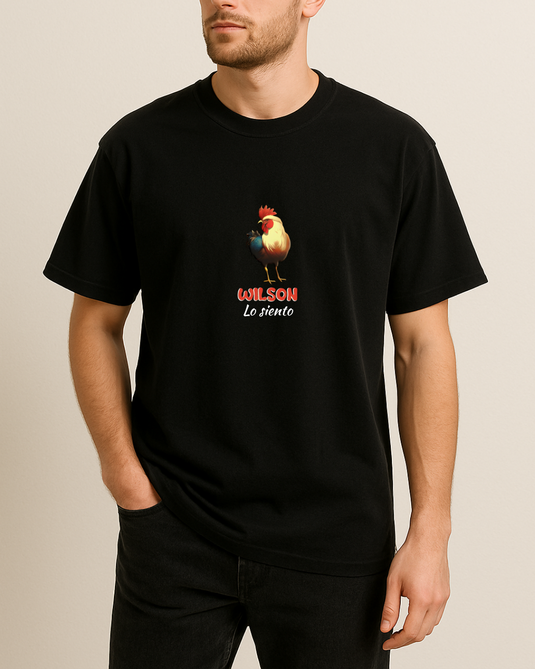 Chicken Wilson Baskılı T-Shirt
