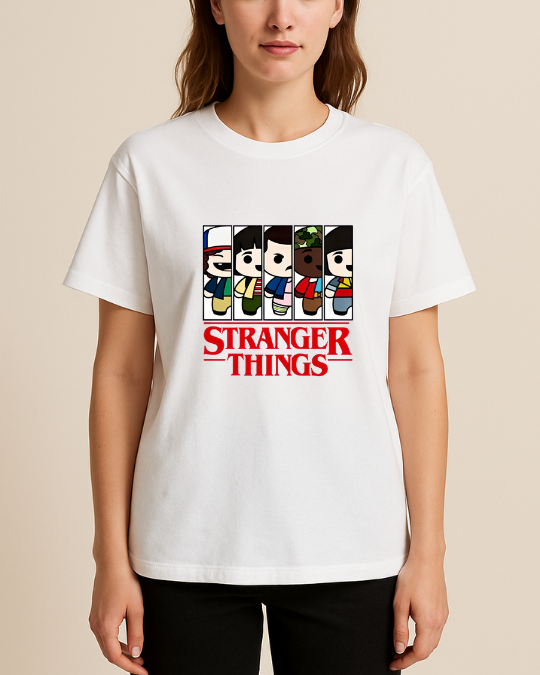Stranger Things Baskılı Tişört