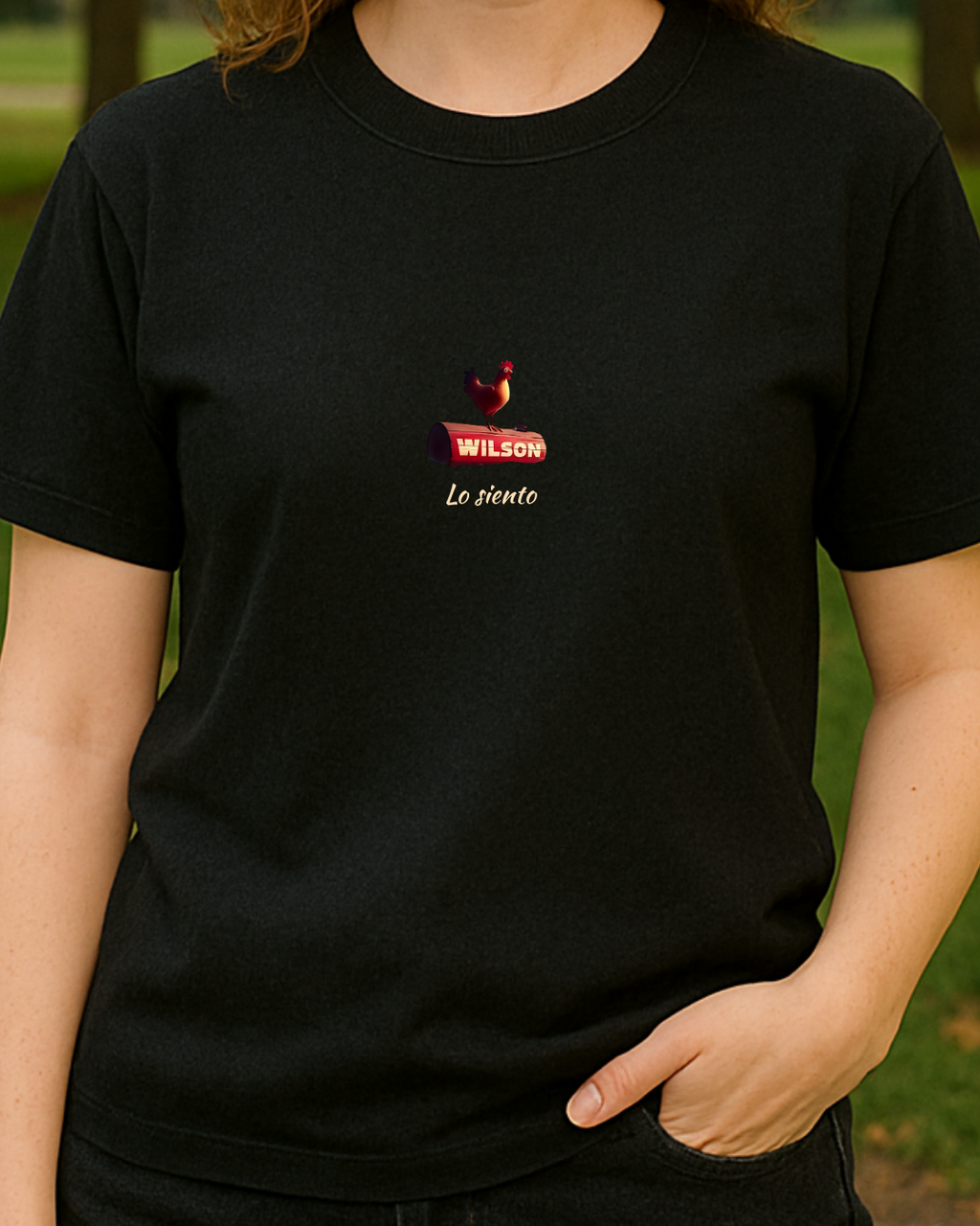 Chicken Wilson Baskılı T-Shirt