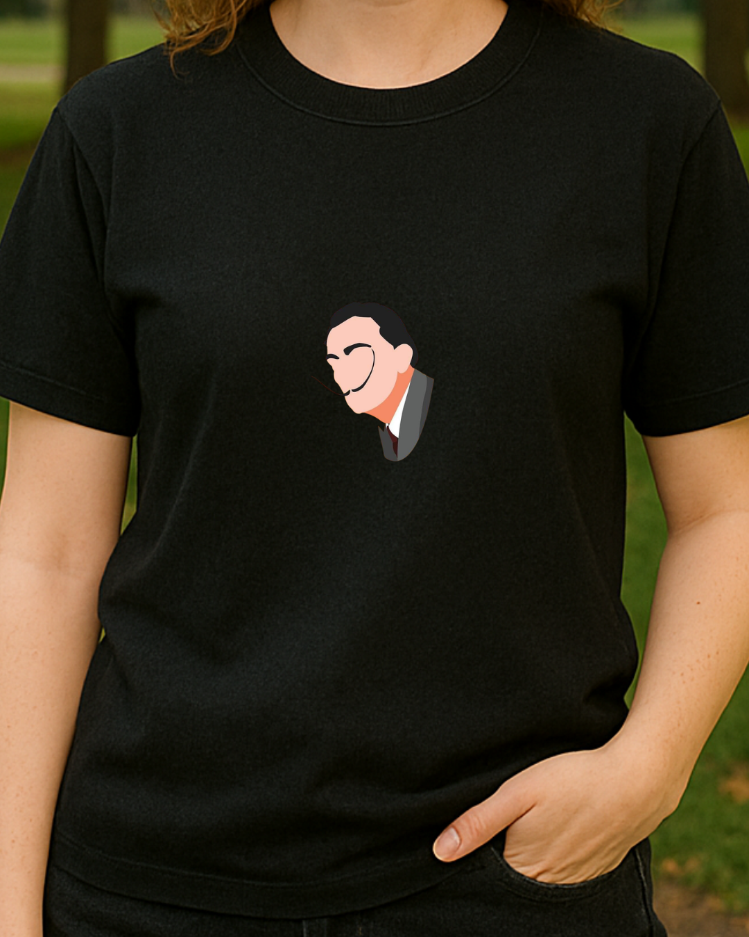 Salvador Dali Baskılı T-Shirt