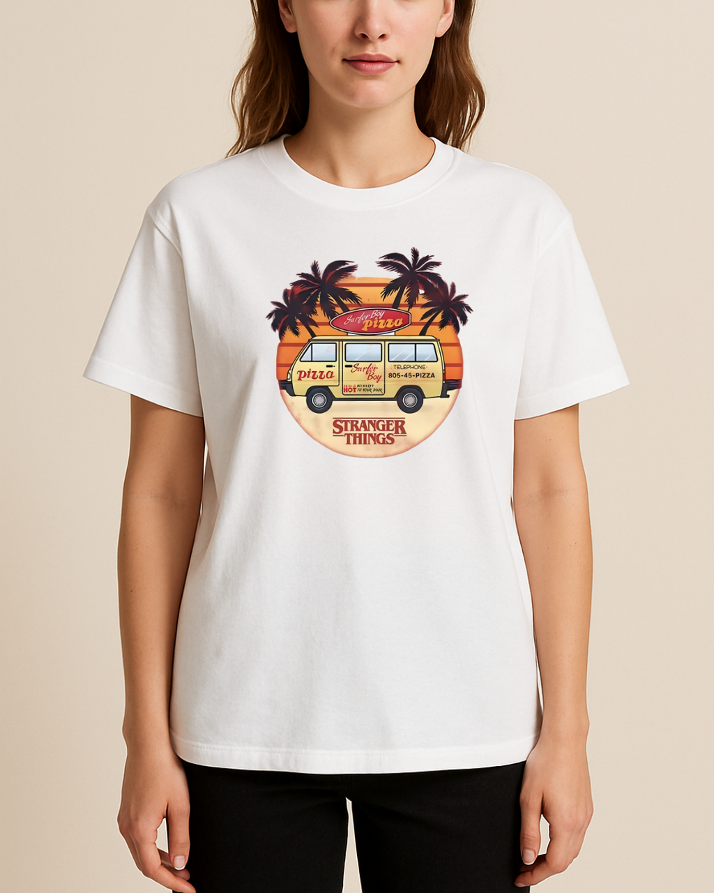 Stranger Things Baskılı Tişört