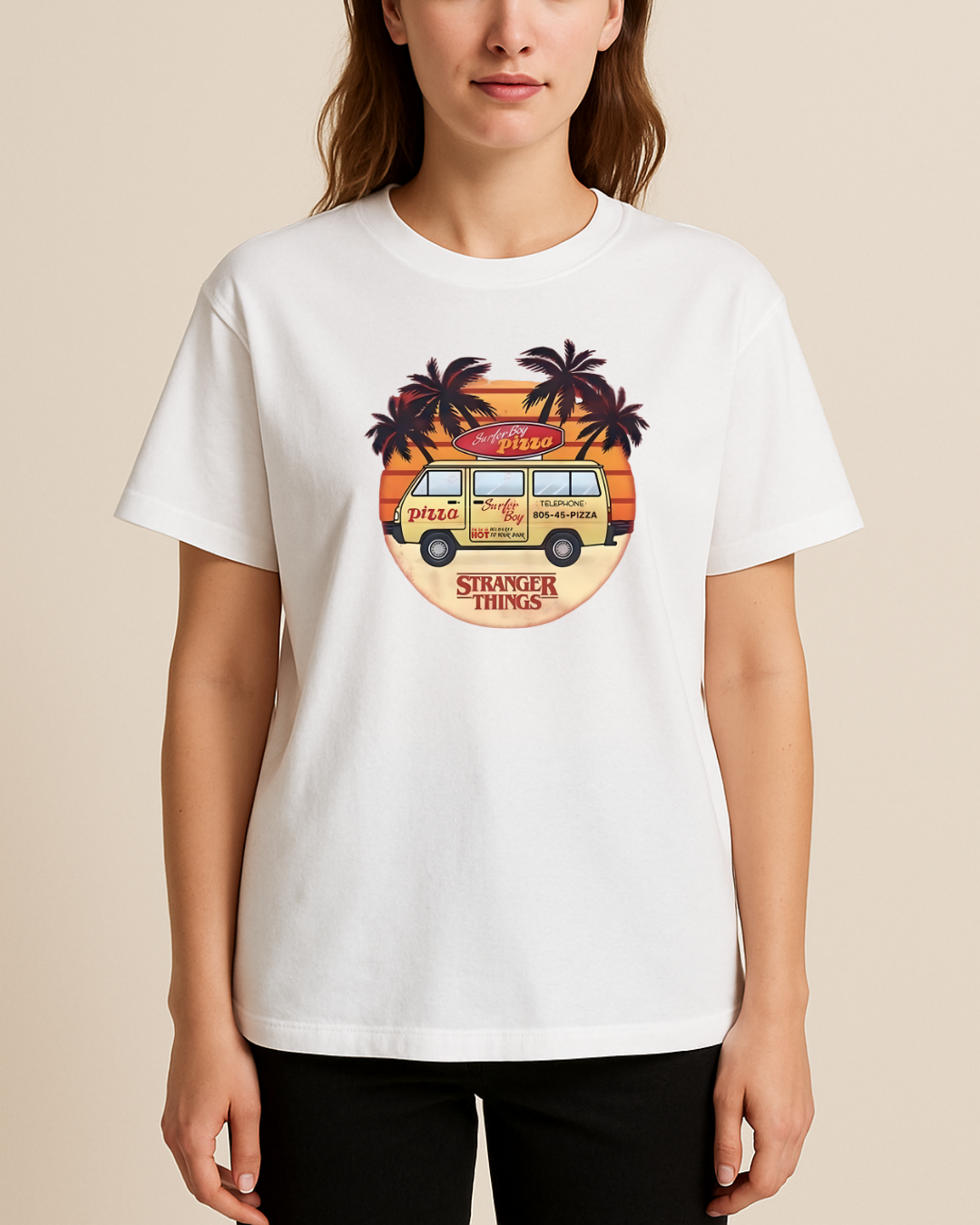 Stranger Things Baskılı Tişört