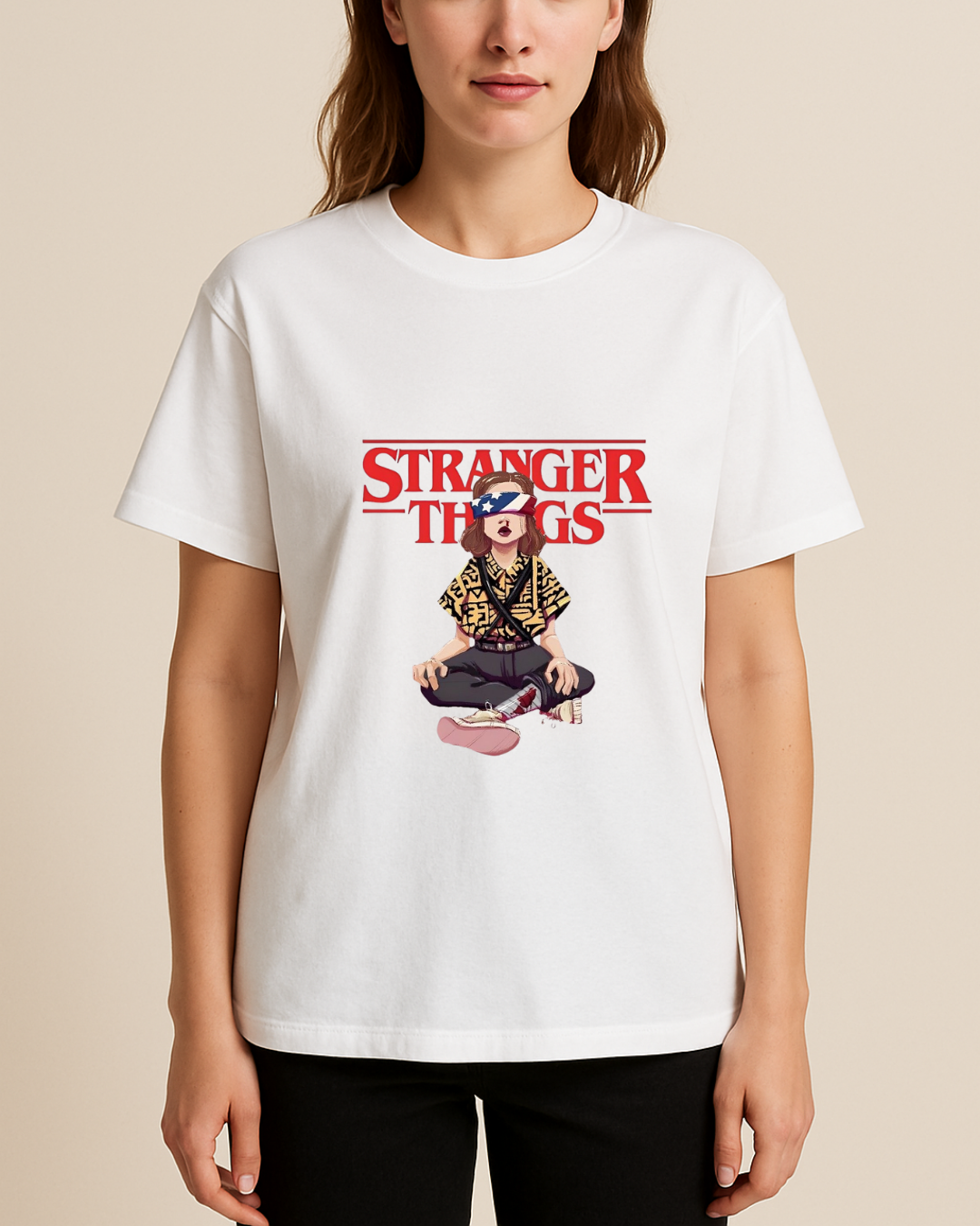 Stranger Things Baskılı Tişört