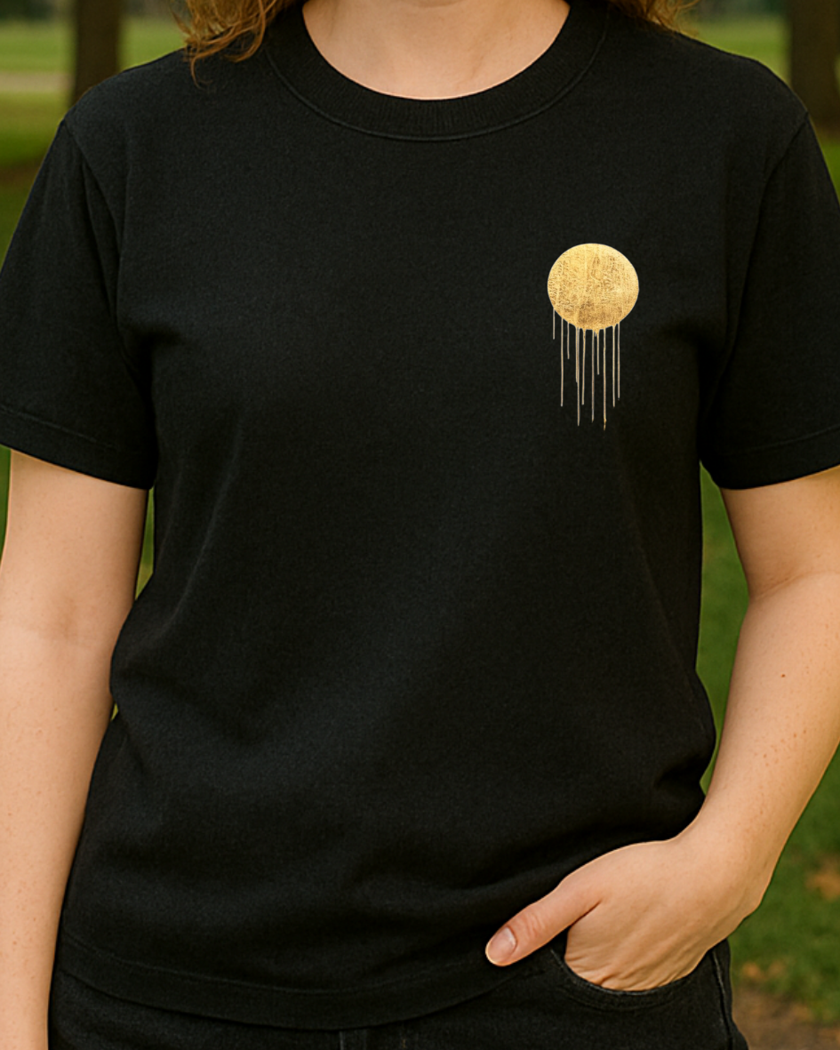 Ay ve Manzara Baskılı Tişört