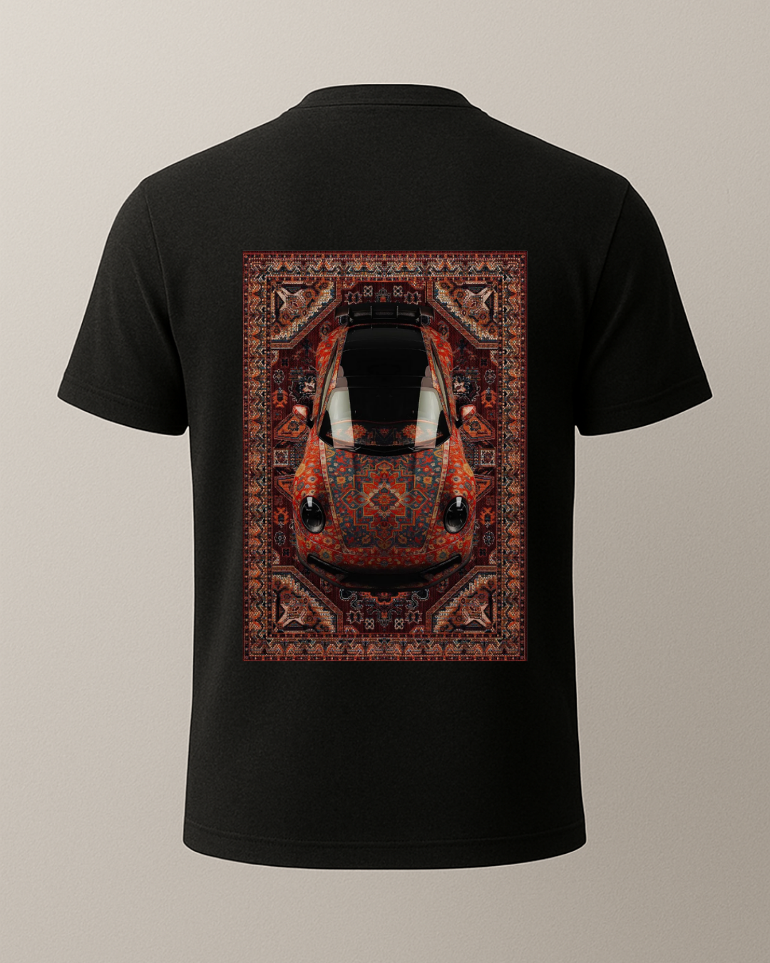Etnik Porsh Baskılı T-Shirt