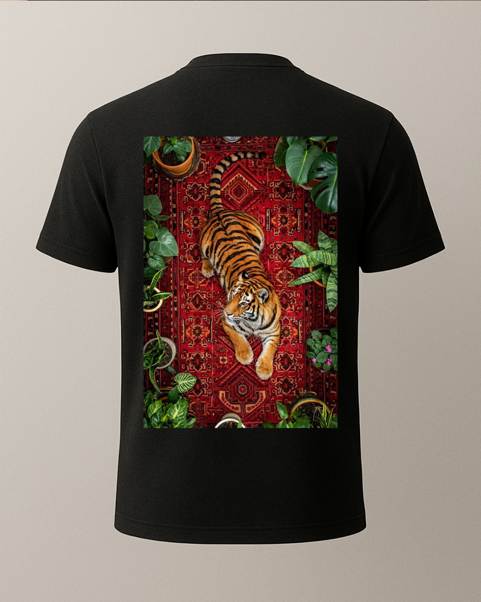 Etnik Kaplan Baskılı Tişört
