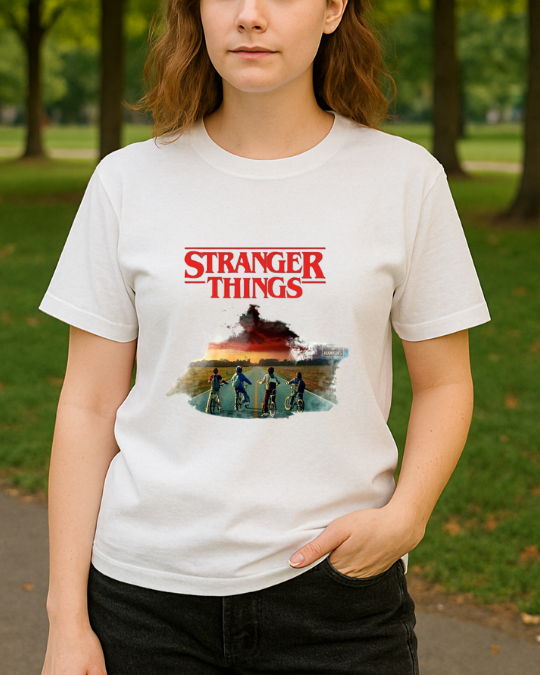Stranger Things Baskılı Tişört