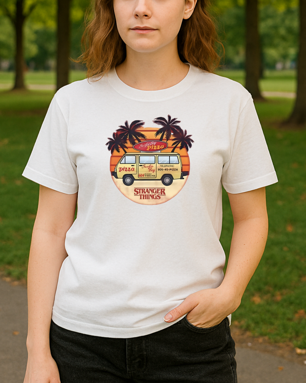 Stranger Things Baskılı Tişört