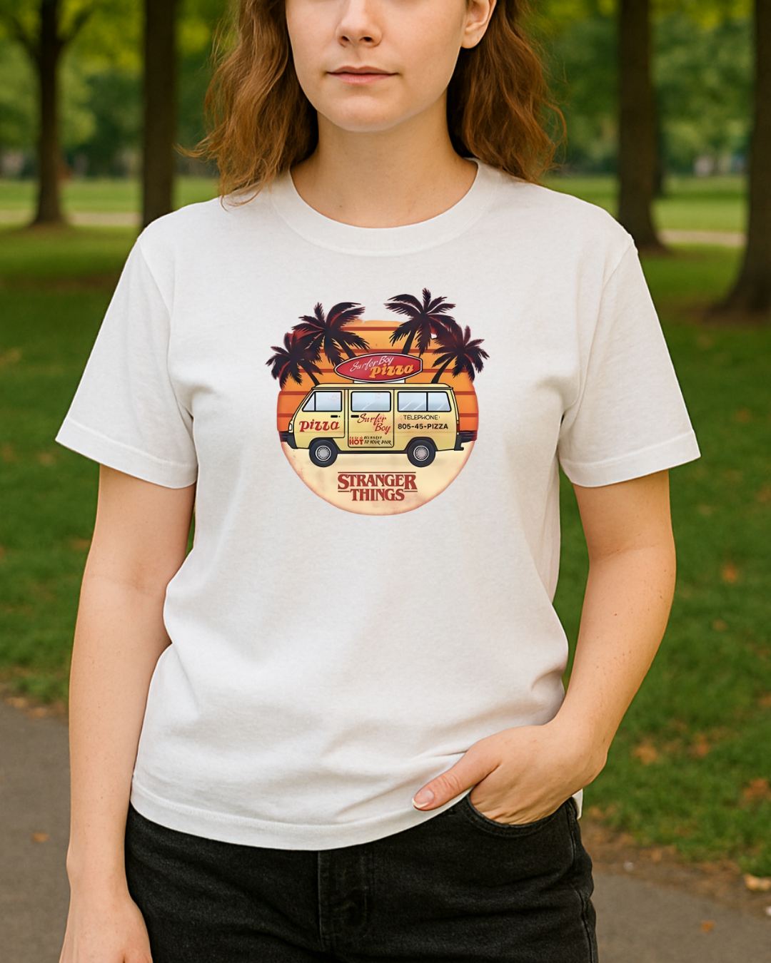 Stranger Things Baskılı Tişört