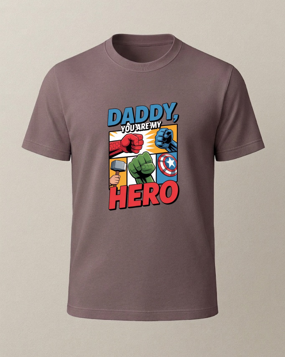 Dady Hero Baskılı T-Shirt