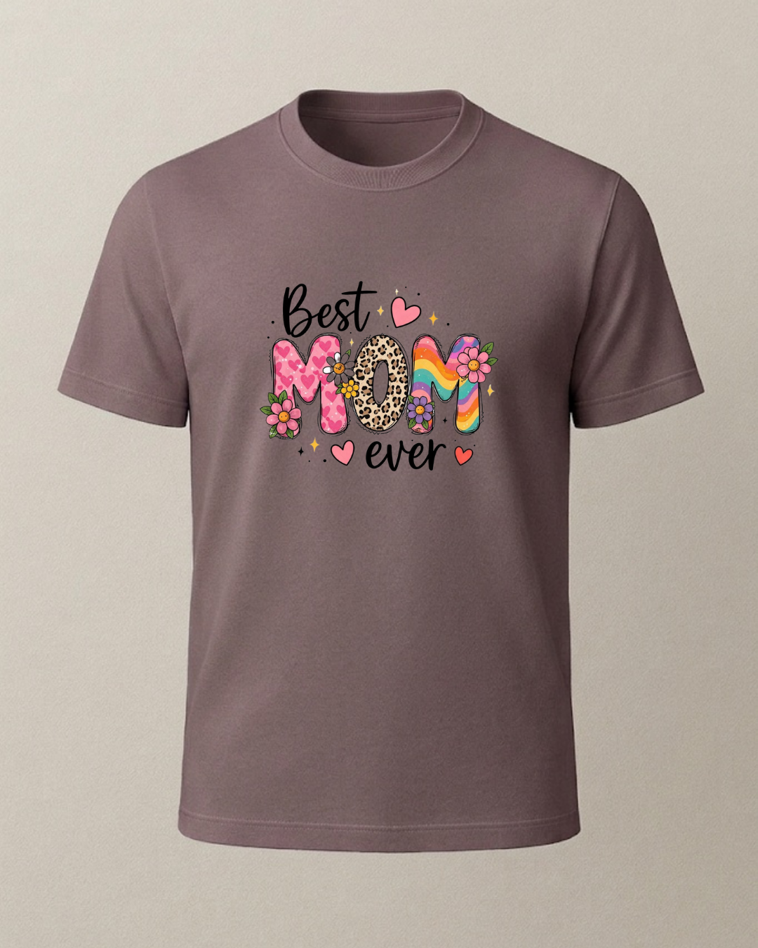 Best Mom Ever Baskılı T-Shirt