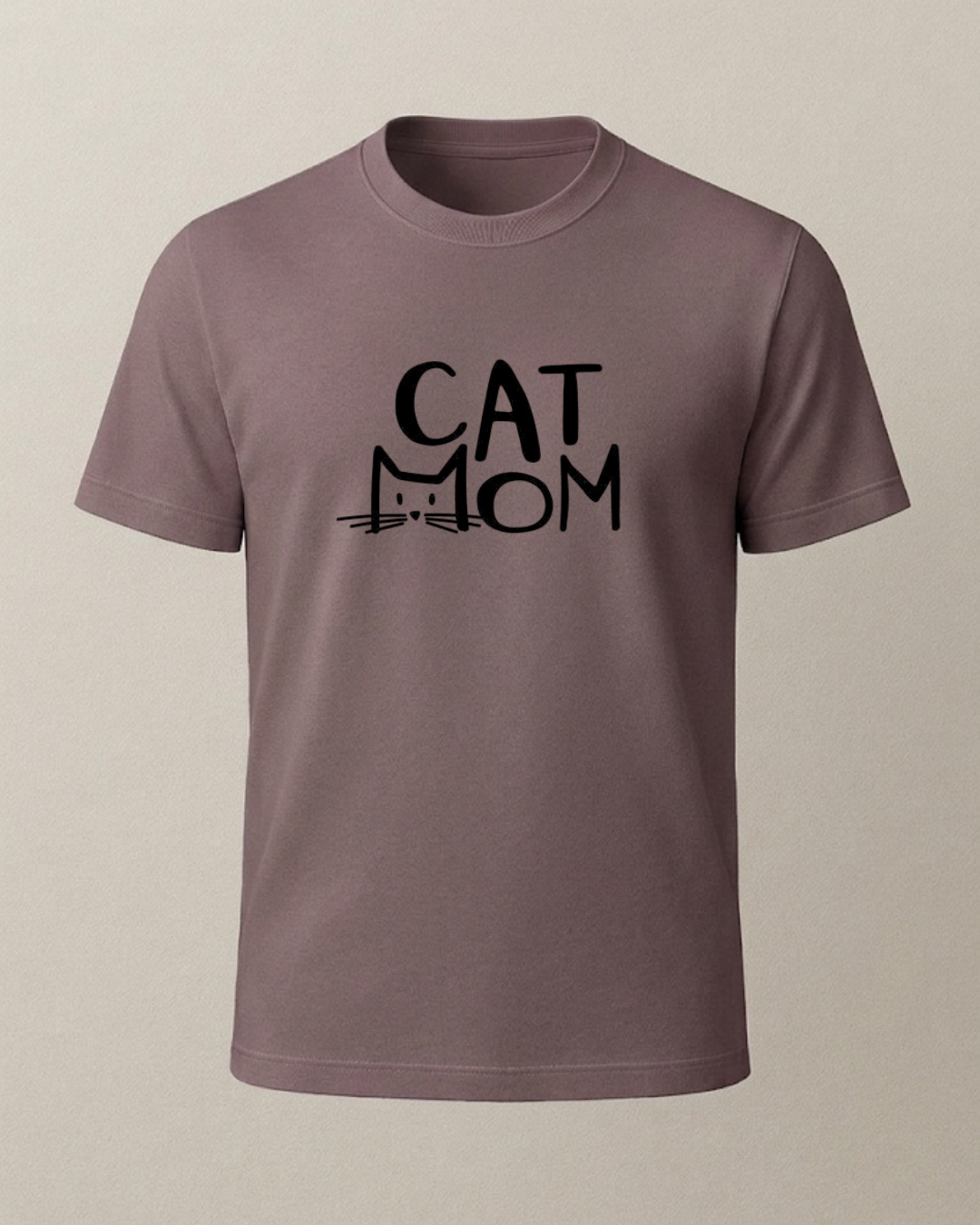 Cat Mom Baskılı T-Shirt