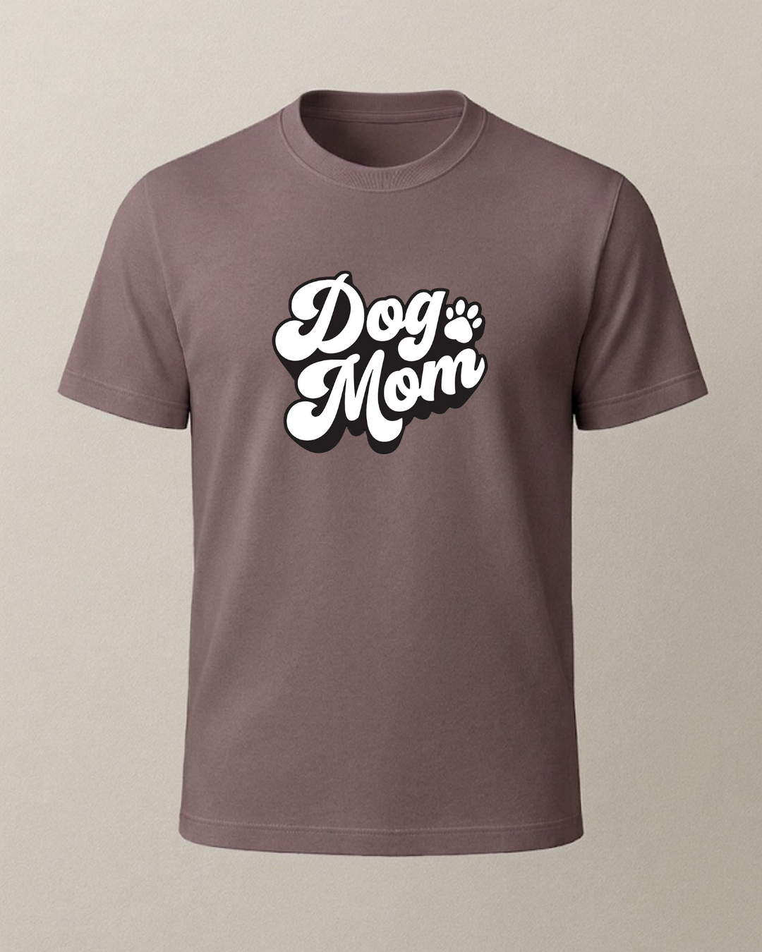 Dog Mom Baskılı T-Shirt