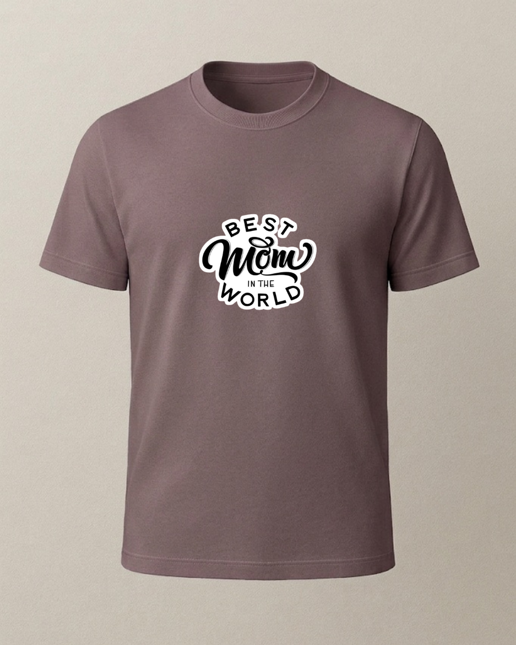 Best Mom in the World Baskılı T-Shirt
