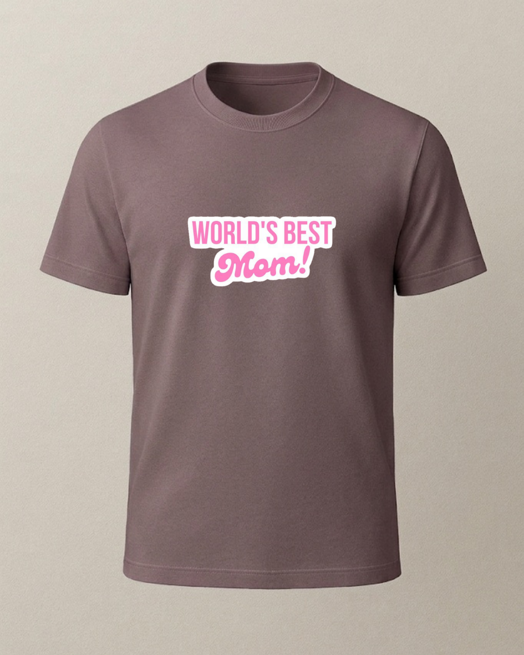 World's Best Mom Baskılı T-Shirt