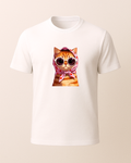 Başörtülü Sarı Kedi -Sarman- Baskılı T-Shirt