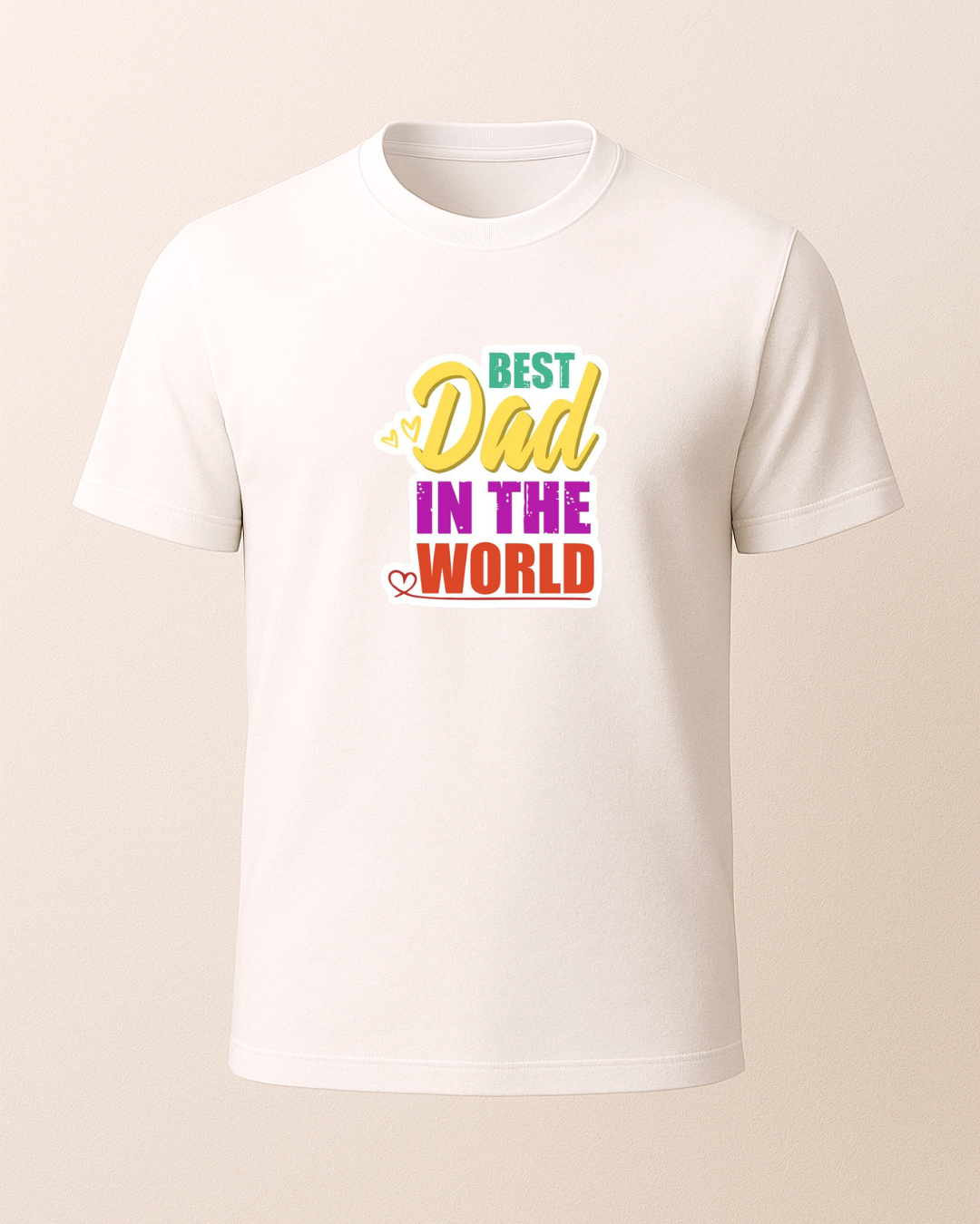 Best Dad In The World Baskılı T-Shirt