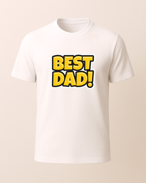 Best Dad Baskılı T-Shirt