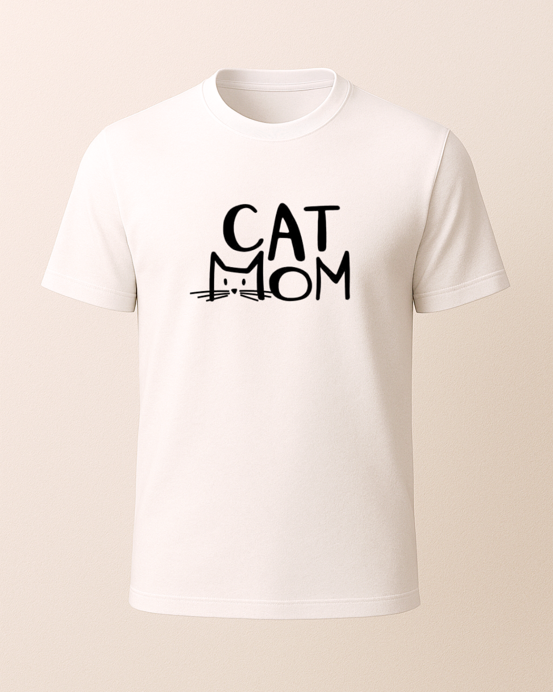 Cat Mom Baskılı T-Shirt