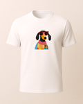 Uzun Kulaklı Köpke Baskılı T-Shirt