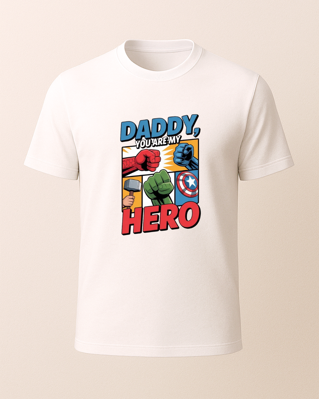 Dady Hero Baskılı T-Shirt
