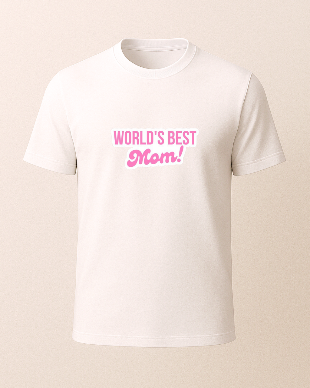 World's Best Mom Baskılı T-Shirt