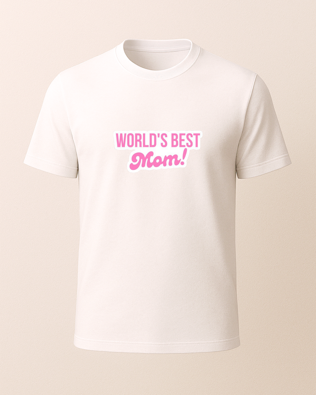 World's Best Mom Baskılı T-Shirt