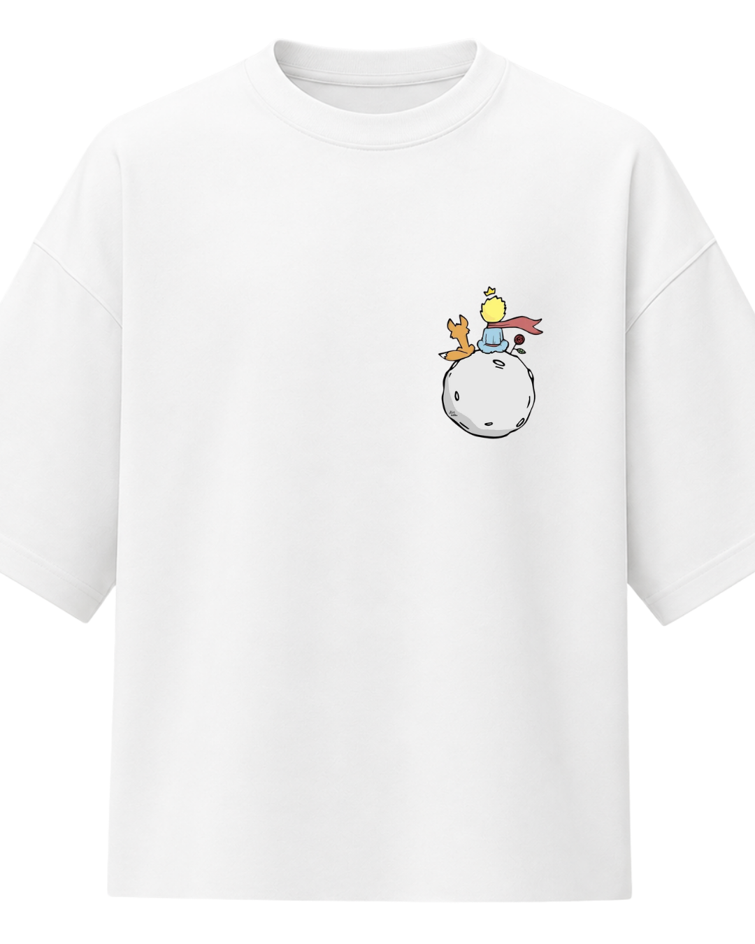 Küçük Prens Baskılı Oversize T-Shirt