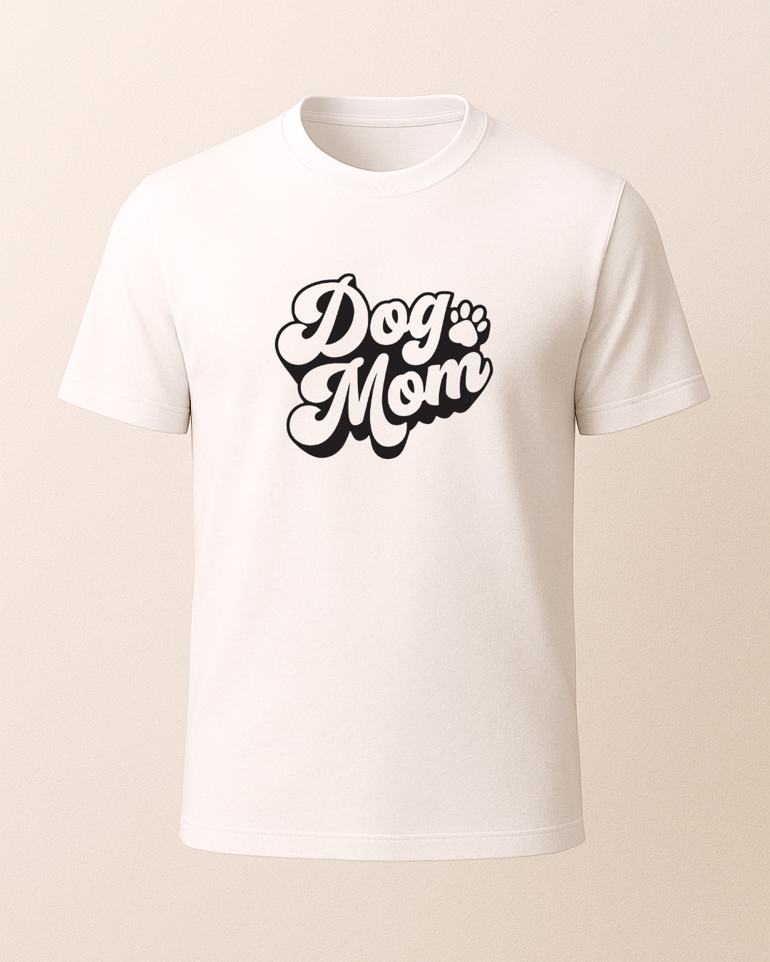Dog Mom Baskılı T-Shirt