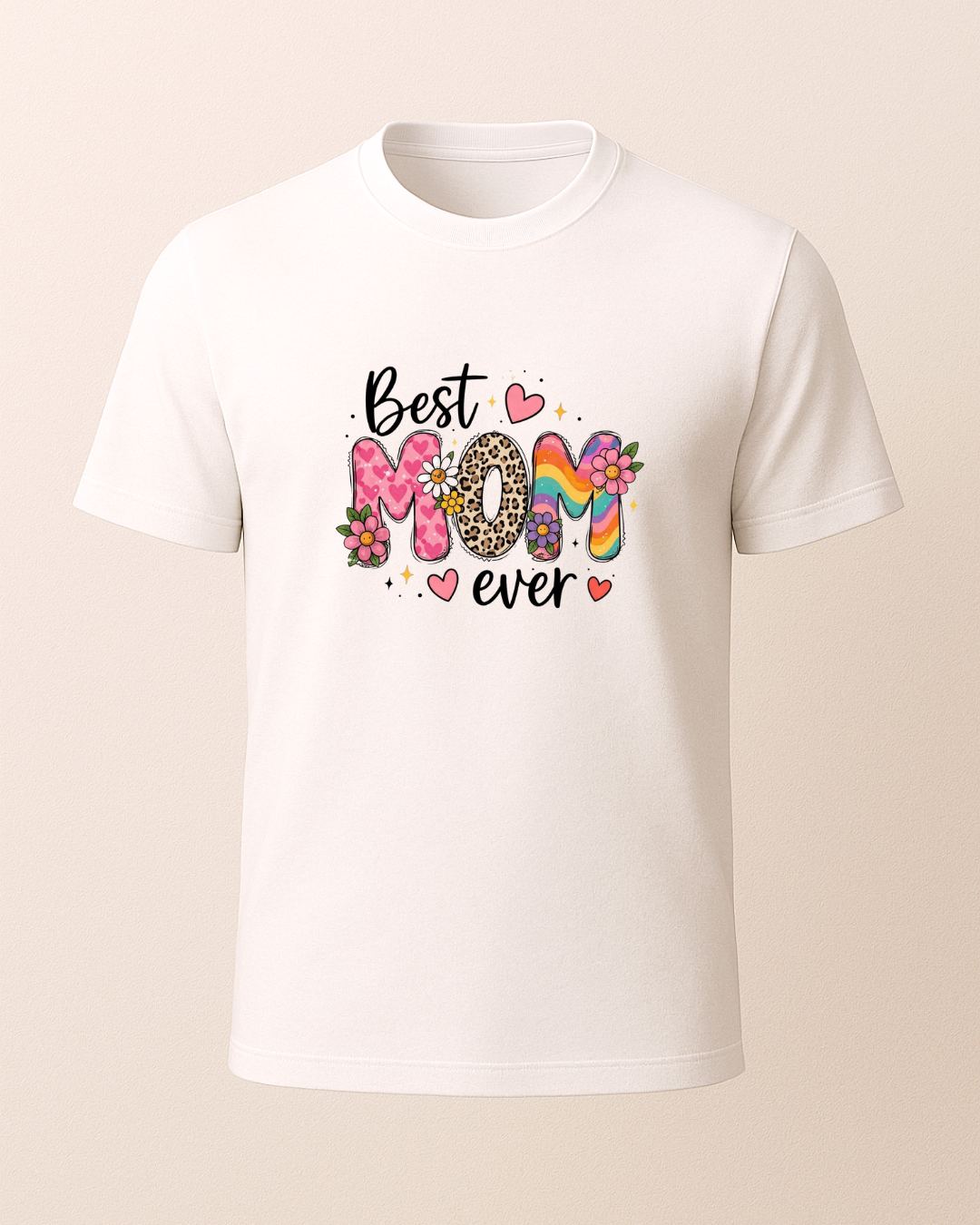 Best Mom Ever Baskılı T-Shirt