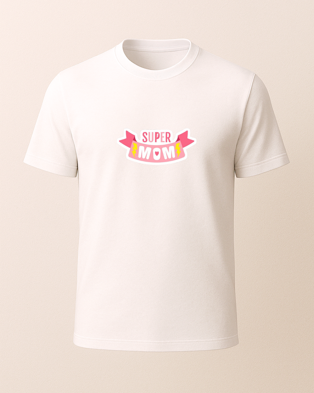 Super Mom Baskılı T-Shirt