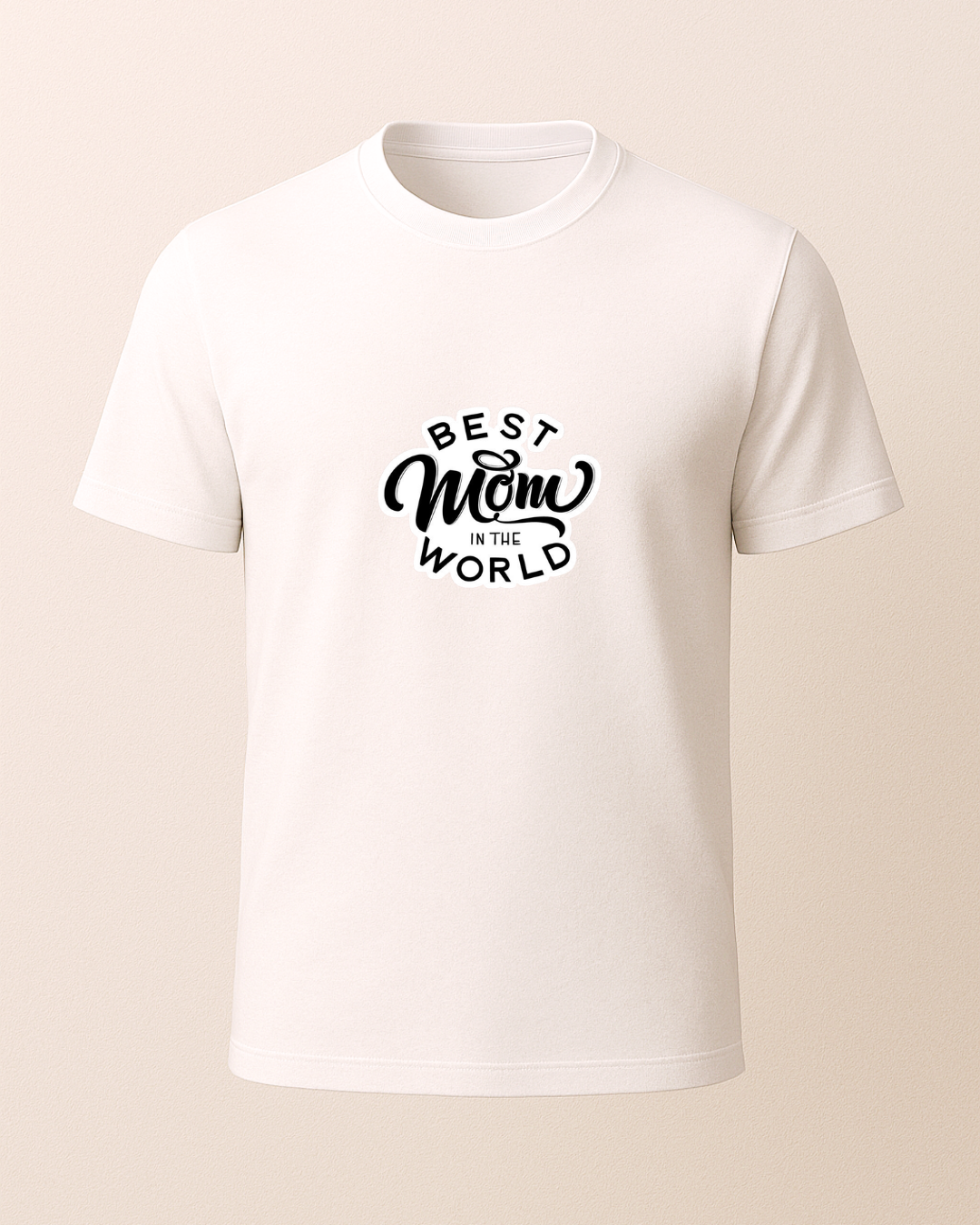 Best Mom in the World Baskılı T-Shirt
