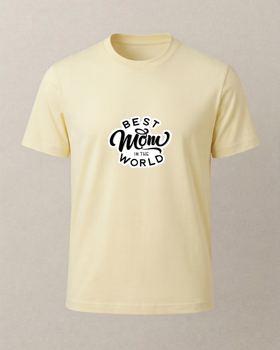 Best Mom in the World Baskılı T-Shirt
