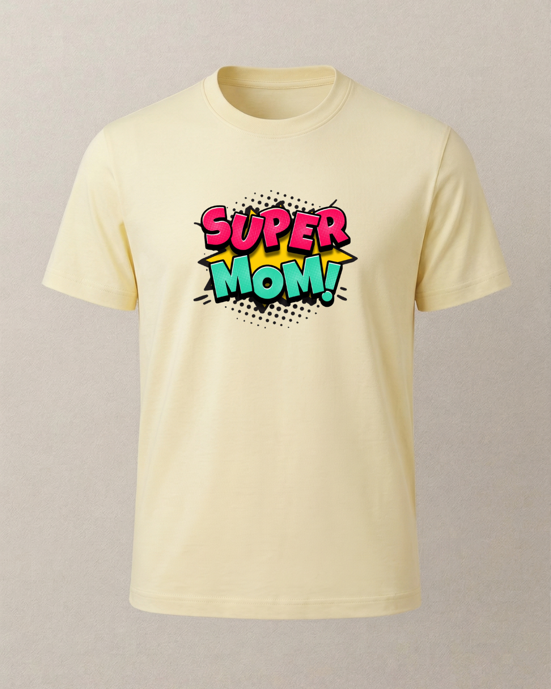Super Mom Baskılı T-Shirt