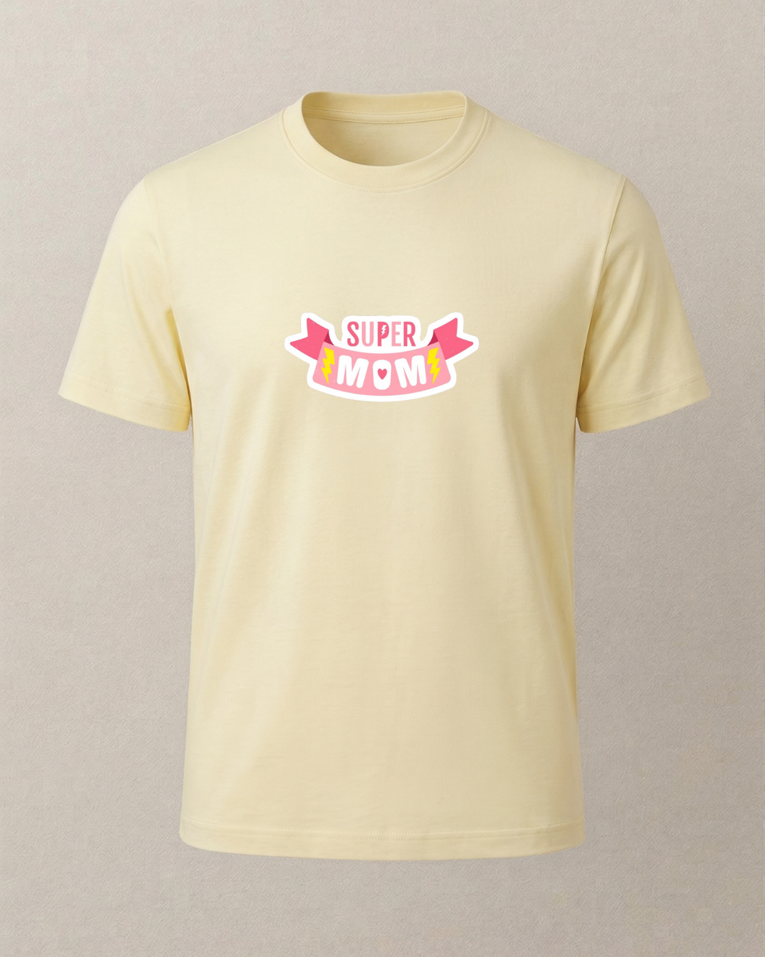 Super Mom Baskılı T-Shirt